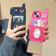 mirror casing cartoon design iPhone14 14pro Max 14pro cute iPhone13 13pro Max13pro soft silicone case iPhone11 11pro Max 12pro Max anti-fall case