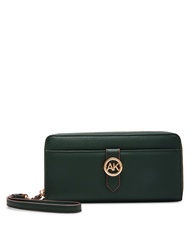 Round AK Zip Around Wallet, Evergreen