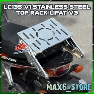 YAMAHA LC135 V1 304 STAINLESS STEEL TOP RACK LIPAT LC135 OLD EX2010 MONORACK TAPAK BOX RACK LC V1 SP