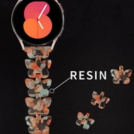 Abanen 20mm Resin Watch Band for Samsung Galaxy Watch 6 40mm/44mm, Butterfly Translucent Quick Relea