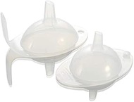 PP plastic funnel size 2 packs oil jug jug vinegar oil leak liquid funnel kitchen practical gadgets (Color : White)