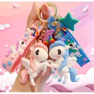 Unicorn keychain Rainbow unicorn Cute key chains