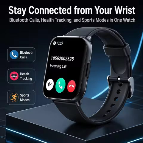 GEJIAN 2026 Health Smart Watch 1.69" with Bluetooth Call Heart Rate Health Monitoring IP67 Waterproo