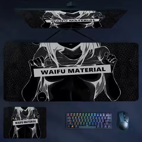 Mousepad Ahegao Hentai Rubber Mouse Pad Large Keyboard Mat Locking Edge Deskmat Extended Non-slip Ga