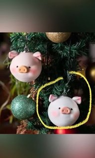 2021罐頭Lulu豬 聖誕球裝飾雪人款3粒 順豐到付