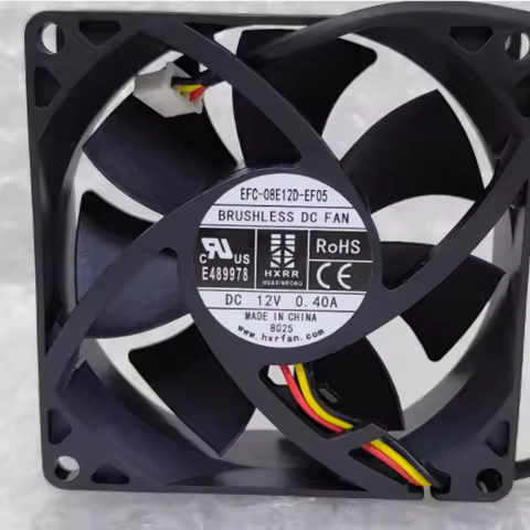 EFC-08E12D-EF05 DC 12V 0.40A 80x80x25mm 3-Wire Cooling Fan