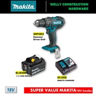 MAKITA DRILL 18V DHP482 HAMMER DRILL