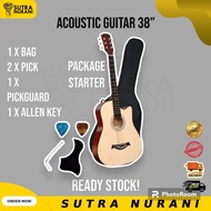 GITAR AKUSTIK 38 INCI – PAKEJ PEMULA / ASAS / PREMIUM KUALITI MANTAP