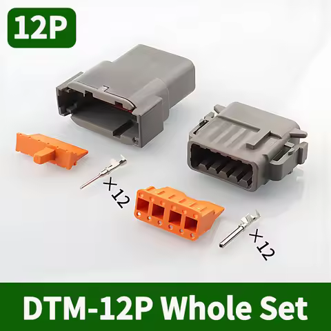 5/20/100 Sets 12 Pin Way Deutsch DTM04-12P DTM06-12S Waterproof Electrical Wire Connector 16-22AWG D