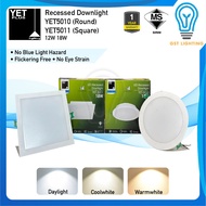[NEW] Yet 5010 / 5011/ 565 / 566 12W / 18W Yetplus Quality Recessed LED Ceiling Downlight Round /Squ