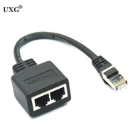 [Hot K] Eight Core Network Cable Splitter One Point Two Adapter Network Extender CAT6/CAT5 RJ45 Simultaneous Internet IPTV Broadband