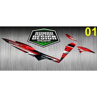 DECAL STICKER STRIPING SUPRA X 125 007