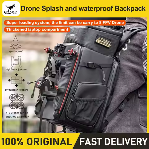 HGLRC Drone Backpack Camera Bag Splash-Proof Fabric 360X260X530mm 33.5L Capacity for FPV Freestyle D