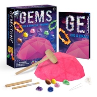 Gemstone Dig Kit & Bracelets Making Kit for Kids, Gems Excavation Kit archaeology Geology Gifts