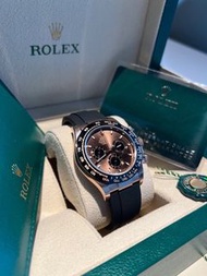 全新 ROLEX 勞力士 迪通拿 DAYTONA 116515LN-0041/40 朱古力 膠帶