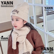 YANN Scarf Hat Set, Warm Windproof Pullover Cap,  BOSTON Embroidery Coldproof Neck Warmer For 2-8Y