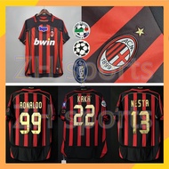 2006/2007 Ac milan Home jersey Retro Jersey Football 06/07 AC milan jersey KAKA 22 NESTA 13 RONALDO 