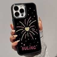 Casing for iPhone 15 14 11 13 12 11Promax 15promax 14promax x xs max 13Promax 8plus 7plus Creative Love Fireworks Dirty Resistant Drop-proof Soft Rubber Metal Photo Frame Case