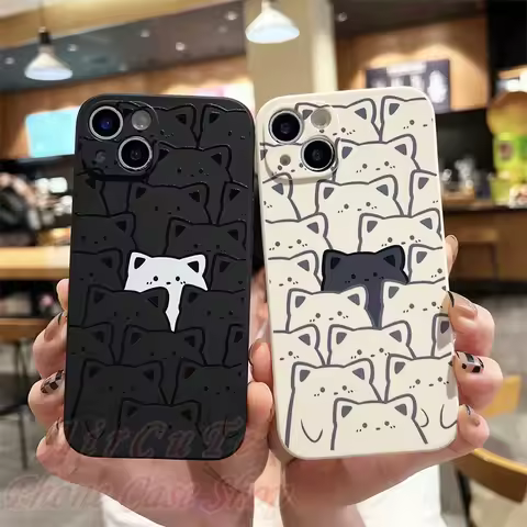 Hidden Cat Soft Case For Redmi 15C 14C 13C 12C 10C 9A 9C 9T A5 A3 A2 A1 Note 15 14 12 11 10 9 8 7 Pr