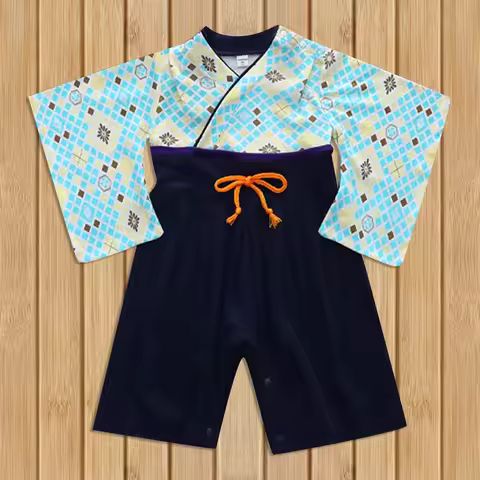 Hooded Pajamas for Boys Japanese Traditional Dress For Boys And Girls Improved Sleeves Yukata Dance 