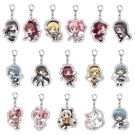 Magical Girl Madoka Acrylic Keychain Shikame Yuan Xiaomeiyan Cute Pendant