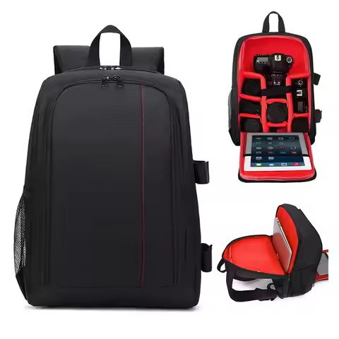 Digital Camera Backpack, Outdoor Large-Capacity Camera Bag, Laptop Backpack, Multi-Functional Conven