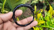 Gelang AKAR BAHAR HITAM LENTUR Ukir ULAR NAGA Minimalis 07