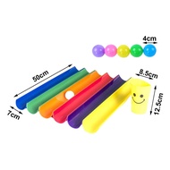 yuksok Challenge Team Building Activities Games Colorful with Balls Team Building Pipeline Challenge