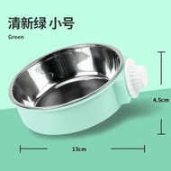 貓碗寵物碗食盆不鏽鋼貓咪懸掛式掛籠子貓糧兔子盆狗碗防打翻水碗