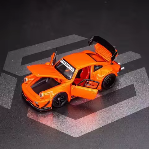 FG 1:64 Porsche RWB 930 Orange Full Open Diecast Car Model *Pre-Sale*