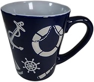 1 Maritime Mug 10.5 x 9 cm Anchor Lifebuoy Binoculars Ship Boat Steering Wheel Decoration B-G K847