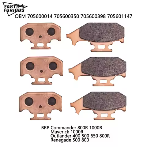 Brake Pad Kit for BRP Commander 800R 1000R Maverick 1000R Outlander 400 500 650 800R Renegade 500 80
