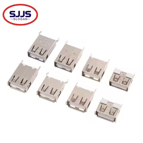 【50-10PCS】USB 2.0 4Pin A Type Female Socket Connector G54 2 feet 90 degree Data Transmission Chargin