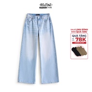 Quần Denim Nữ Mài Rách Form Straight - Routine 10S25DPAW026