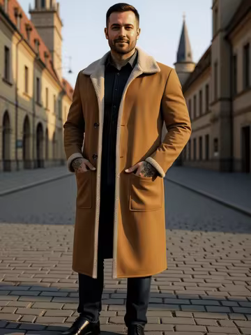 Premium Protection Men's Winter Jacket Windproof Double-Layered Fleece EU Sizes Outdoor Style