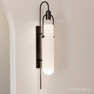 Bedroom Living Room Postmodern Glass Cover Model Room Nordic Wall Lamp Bedside Light Luxury Designer