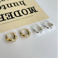 AG54 Hoop earring with Gold and silver color with S925 Stud