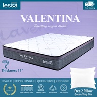 (Free Shipping) Lessa - Valentina 11” Chiropractic Mattress Tilam (King/Queen/Super Single/Single Size)