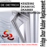 DE DIETRICH Refrigerator Fridge Door Seal Gasket Rubber Replacement KE0ZE092 DKA861XC DKA866X FRU-57