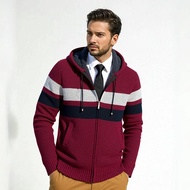 Áo Hoodie Nam Áo len đan lông cừu khóa kéo kín lót cardigan Áo len thường đơn giản phù hợp với đan n
