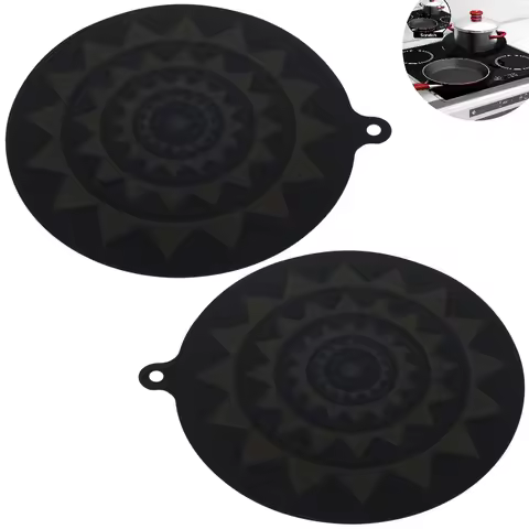 2Pc Thermochromic Silicone Induction Cooktop Protector Mat Nonslip Induction Cooktop Cover Antiscrat