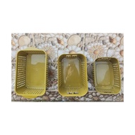 BRAVO GOLD SQUARE BASKET/STROGE BOX MULTIPURPOSE STORAGE BOX GOLD MULTIPURPOSE BASKET
