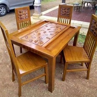 kursi makan kayu jati k4 meja balero minimalis kualitas bagus