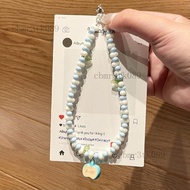 Trendy Fashion Mobile Phone Lanyard Heart Beaded Chain Pendant Use 0423B