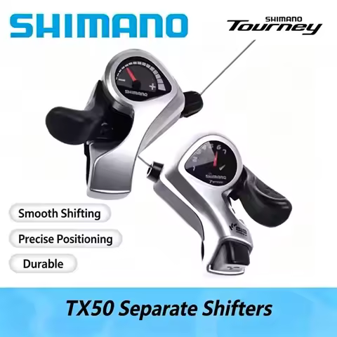 SHIMANO TX50 Thumb Shifter, 6/7/18/21 Speed Gear Shifter for Mountain & Folding Bikes