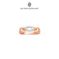 Lee Hwa Jewellery Enchanté Rose Gold Diamond Link Ring