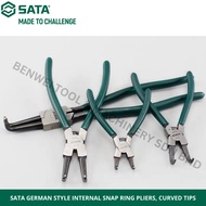 SATA GERMAN STYLE INTERNAL SNAP RING PLIERS, CURVED TIPS / 5'' / 7'' / 9'' / 13'' / SATA 72041 / SAT