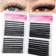 New 640Pcs DIY Eyelash Extension Kit - D Curl Single Lash Hybrid Eyelash Cluster (9-16mm) Reusable
