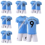 2025-26 Manchester City Home Sports Jersey Haaland Grealish Docu de Bruyne Bernardo Silva Foden Foot