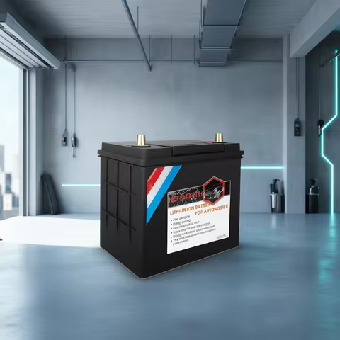 40B19L/R Lifepo4 Lithium Car Starter Battery 12V 25Ah 500CCA Built-in 100A Smart BMS for Automotive 